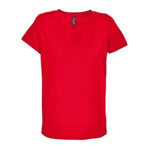 SOLS Womens/Ladies Regent V Neck / Red